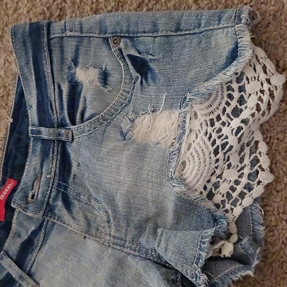 Distressed Jean Short Shorts By Bongo - Picture 6 of 8